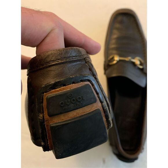 Gucci Horsebit brown leather loafers slip on men\'s size 10.5 main image 9